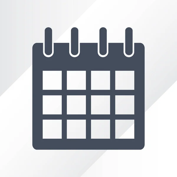 Kalender geïsoleerd plat Web Mobile pictogram silhouet — Stockvector