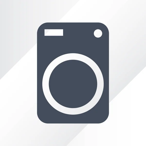 Het pictogram van de wasmachine. Platte vectorillustratie — Stockvector