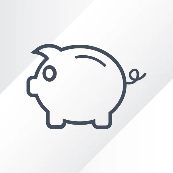 Sparschweinsymbolvektor, Webseite, ui. eps10 — Stockvektor