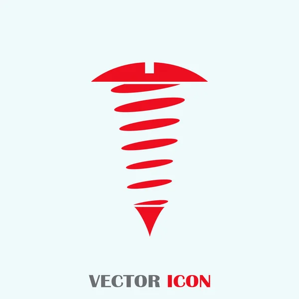 Tornillo icono plano, vector — Vector de stock