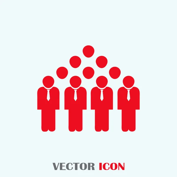 Les gens Icône dans le style plat à la mode. Panneau de foule. Symbole de personne pour votre conception de site Web, logo, application, interface utilisateur. Illustration vectorielle — Image vectorielle