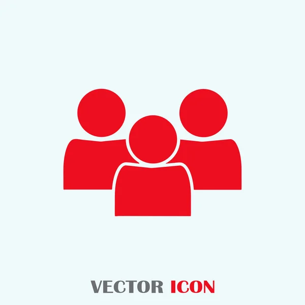 Ícone de pessoas em estilo moderno plana. Sinal de multidão. Símbolo de pessoas para o seu web site design, logotipo, aplicativo, UI. Ilustração vetorial — Vetor de Stock