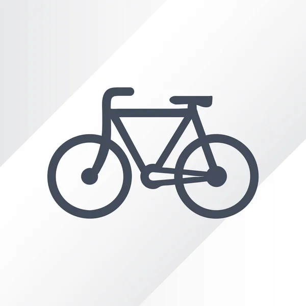Silueta única bicicleta icono de montaña aislado en color negro vector ilustración — Vector de stock