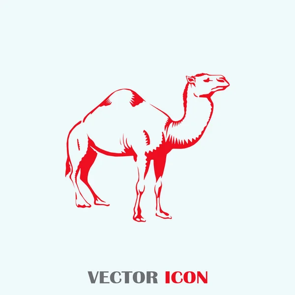 Illustration vectorielle silhouette icône chameau — Image vectorielle