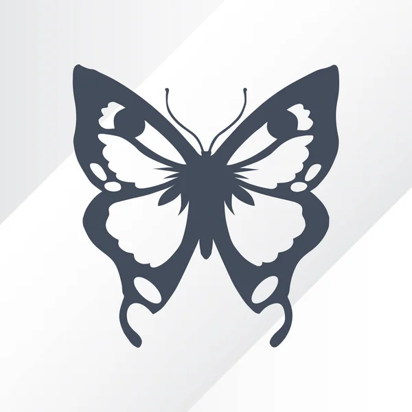 Desain vektor ikon buterfly - Stok Vektor