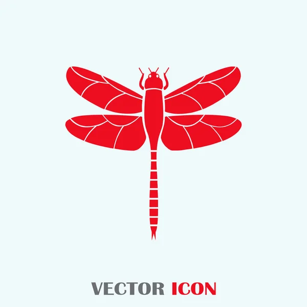 Schöne Ikone Libellenvektorillustration auf einem Hintergrund — Stockvektor