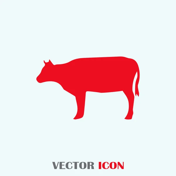 Silhouette de vache. Icône vectorielle . — Image vectorielle