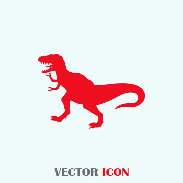 Dinosaurier-Ikone isoliert. Dinosaurier-Vektorlogo. flacher Designstil. — Stockvektor