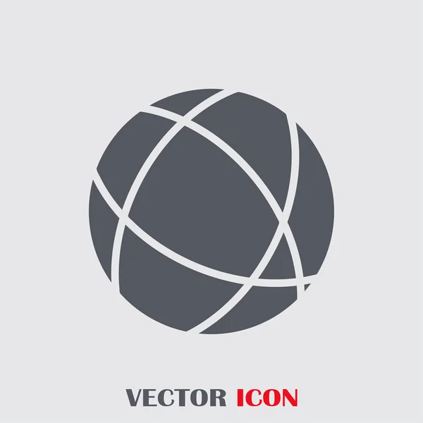 Icono del sitio web. vector globo icono — Vector de stock