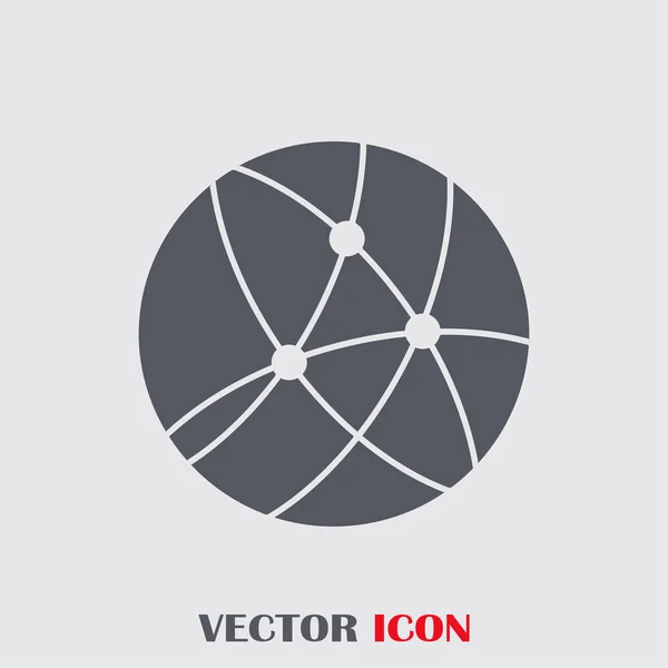 Ícone do site. vetor globo ícone — Vetor de Stock