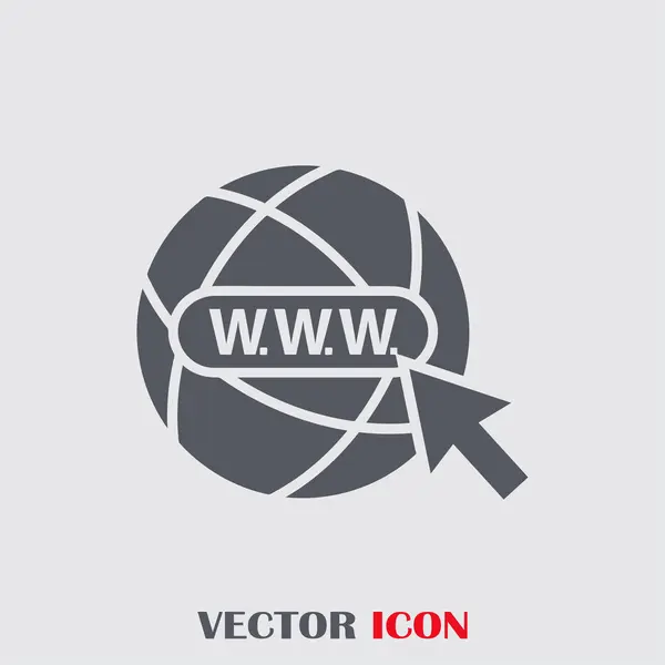 Icono del sitio web. vector globo icono — Vector de stock