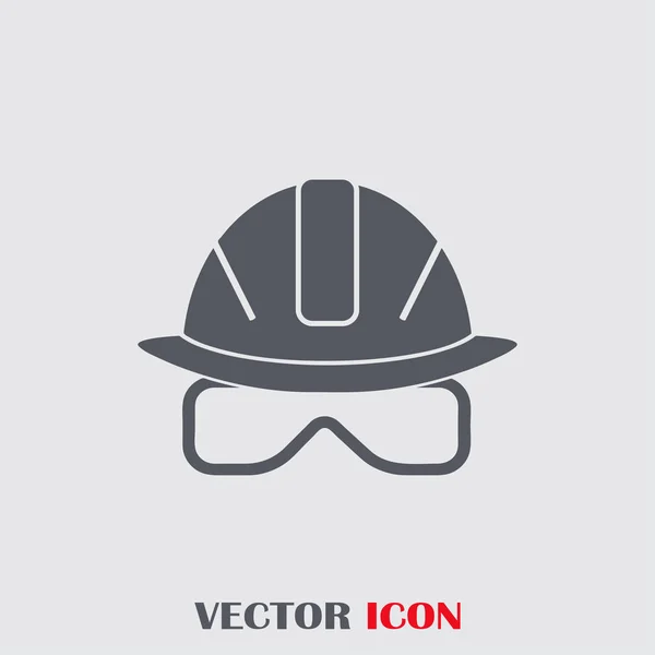 Construction helmet icon in cartoon style vector illustration. — Stock Vector