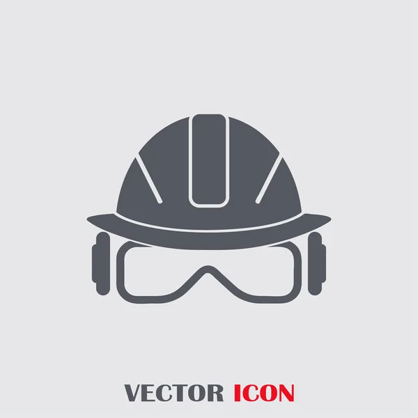 Ícone de capacete de construção em desenho animado estilo ilustração vetorial . — Vetor de Stock