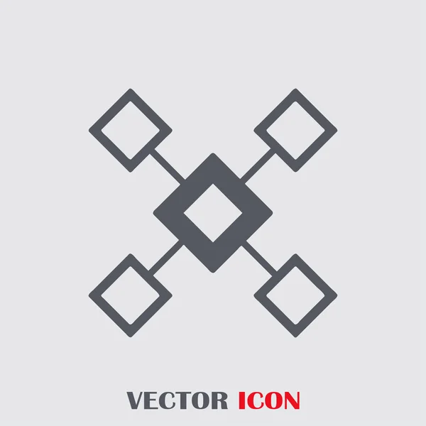 Flow chart Icon Vector. — Stock Vector