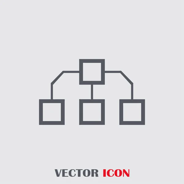 Gráfico de fluxo Icon Vector . — Vetor de Stock