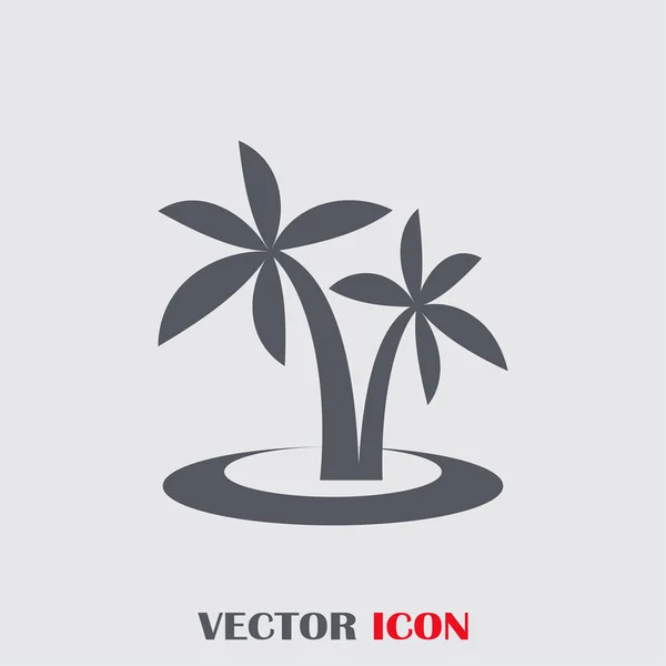 Silueta realista de palmera — Vector de stock