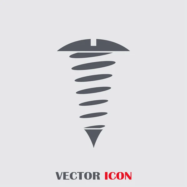 Tornillo icono plano, vector — Vector de stock