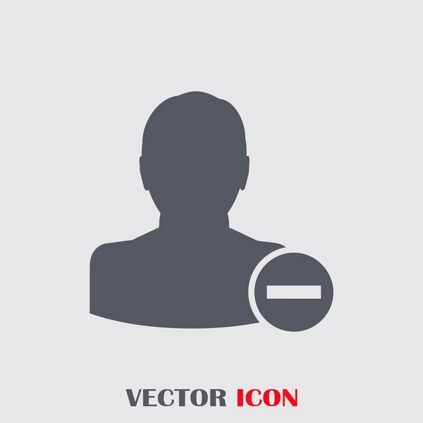 Benutzerprofil Zeichen Web-Symbol mit Löschen Glyph. Vektor Illustration Gestaltungselement eps10 — Stockvektor