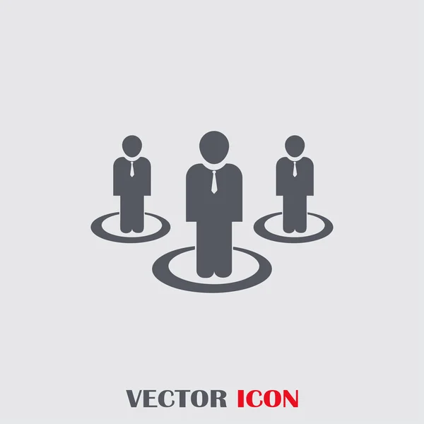 People Icon in trendy flat style. Crowd sign. Persons symbol for your web site design, logo, app, UI. Vector illustration — Stock Vector