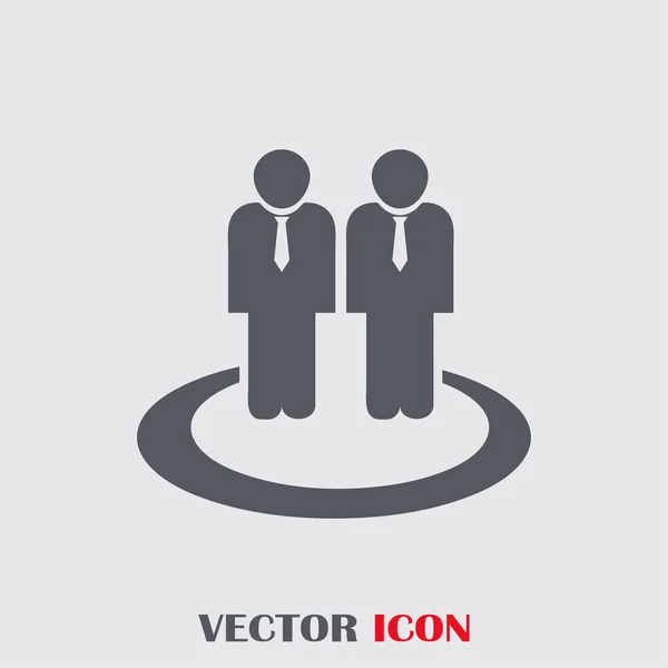 Les gens Icône dans le style plat à la mode. Panneau de foule. Symbole de personne pour votre conception de site Web, logo, application, interface utilisateur. Illustration vectorielle — Image vectorielle