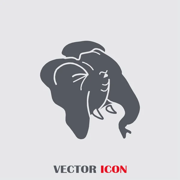 Elefante silhueta. ícone web — Vetor de Stock