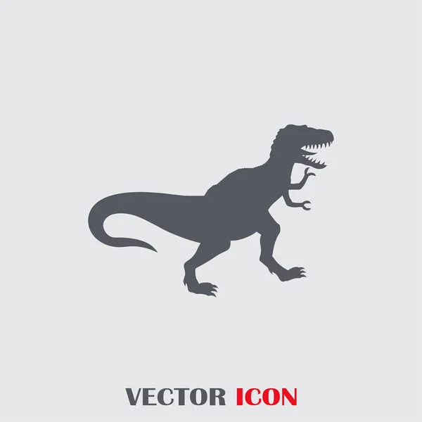 Dinosaurier-Ikone isoliert. Dinosaurier-Vektorlogo. flacher Designstil. — Stockvektor