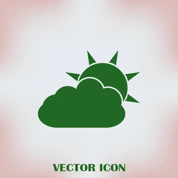 Icône Web. Soleil et nuages — Image vectorielle