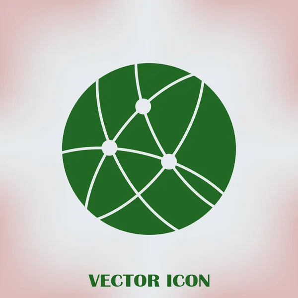 Website pictogram. vector wereldbol icoon — Stockvector