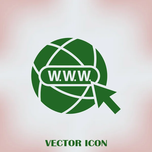 ウェブサイトのアイコン。ベクトル地球儀アイコン — ストックベクタ
