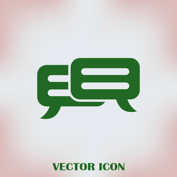 Ícone vetor sinal de chat — Vetor de Stock