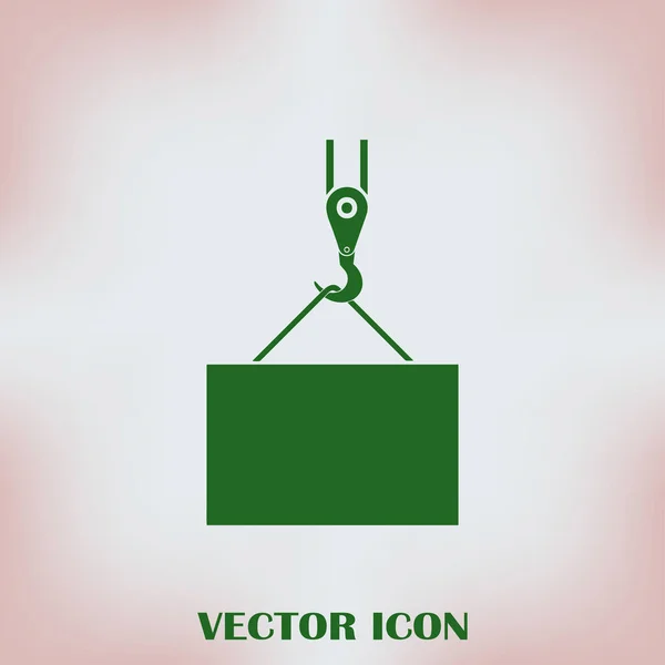 Pictograma de gancho de grúa — Vector de stock