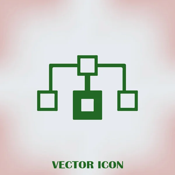 Flussdiagramm-Icon-Vektor. — Stockvektor