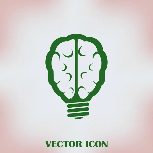 Icône vectorielle logo cerveau — Image vectorielle