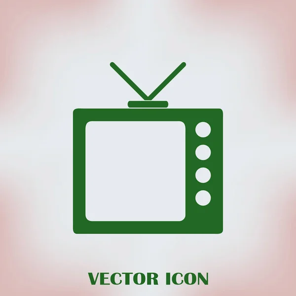 Ícone de TV em estilo moderno plana. Símbolo de televisão para o seu web site design, logotipo, aplicativo, UI. Ilustração vetorial, EPS10 . — Vetor de Stock