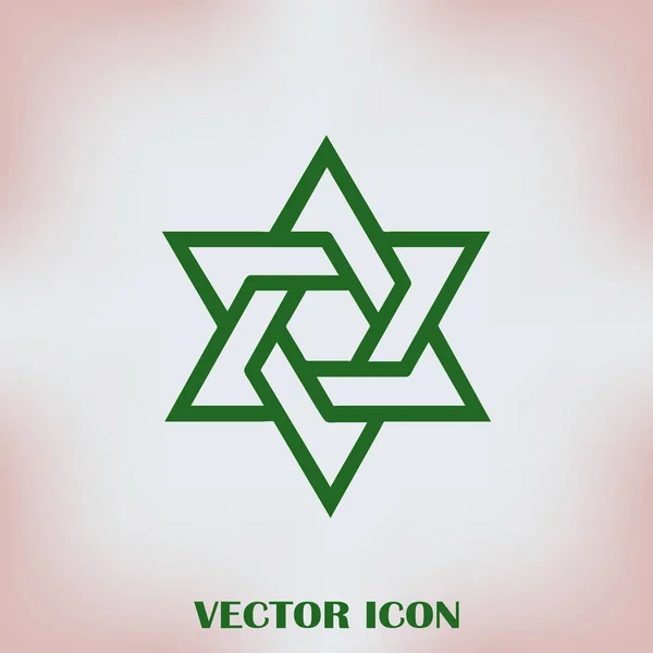 Estrela de David. Ícone Vector — Vetor de Stock