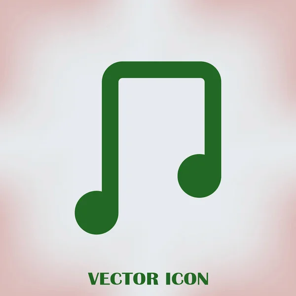 Ícone web nota de música — Vetor de Stock