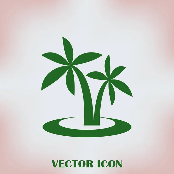 Silueta realista de palmera — Vector de stock