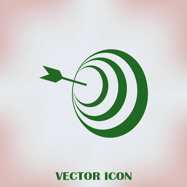 Vektor-Ziel mit Pfeil-Web-Symbol — Stockvektor