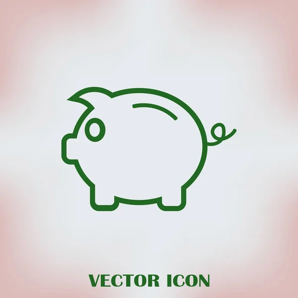 Piggy Bank. Fully scalable vector icon in outline style. — Stock Vector