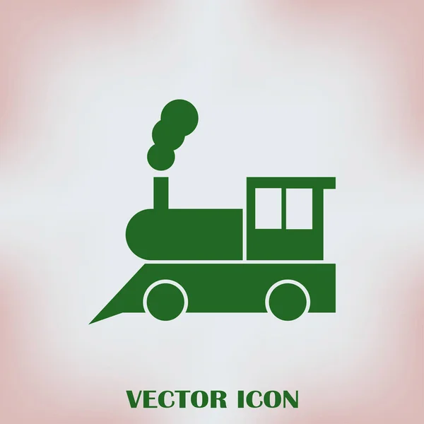 रेल्वे चिन्ह: जुन्या क्लासिक स्टीम इंजिन लोकोमोटिव्ह चित्रकला — स्टॉक व्हेक्टर