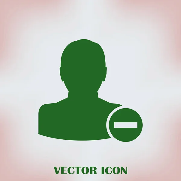 Perfil de usuario signo icono web con borrar glifo. Elemento de diseño de ilustración vectorial eps10 — Vector de stock