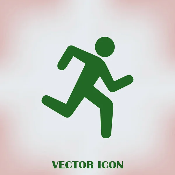 Hombre corriendo icono aislado un fondo, Arte vectorial . — Archivo Imágenes Vectoriales