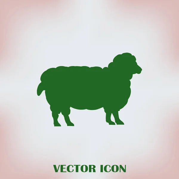 Owce sylwetka tkanina ikona — Wektor stockowy