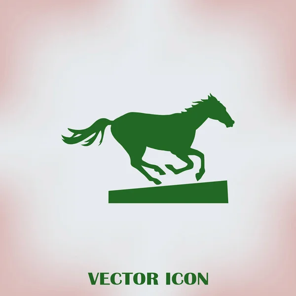 Corriendo silueta de caballo. Ilustración vectorial . — Vector de stock