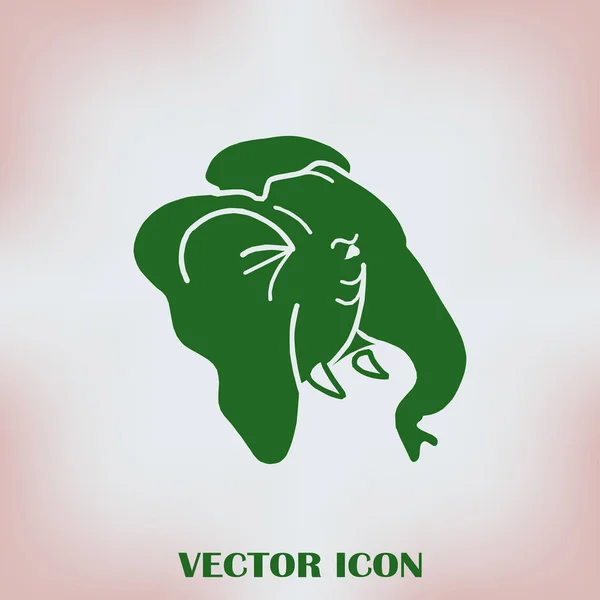 Sziluettjét elefánt. pókháló ikon — Stock Vector