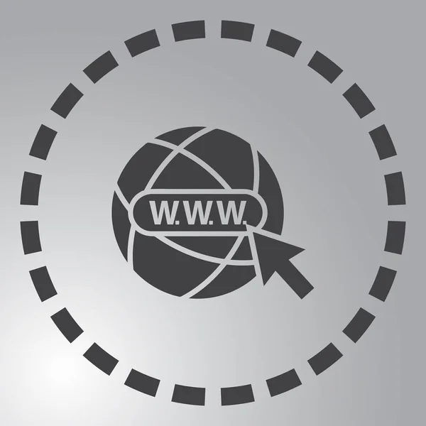 Symbol für das World Wide Web. Globus. flaches Designset. Danke Band. Vektor — Stockvektor