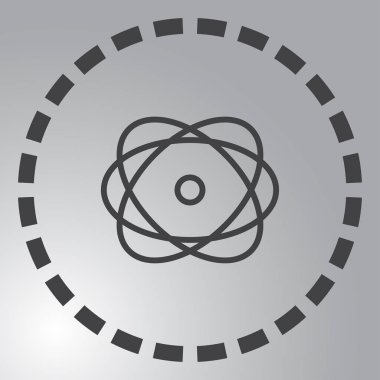 Molekül simgesi. Atom vektör çizim
