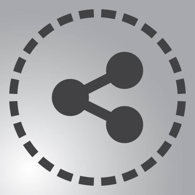 Molekül simgesi. Atom vektör çizim