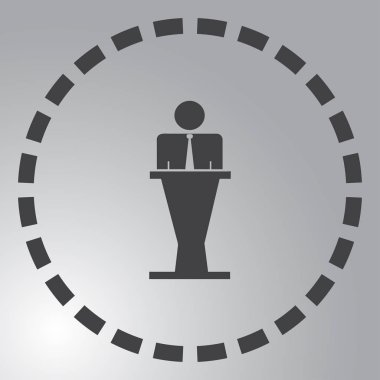 hoparlör simgesi. tribün örnek konuşan hatip.