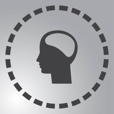 İnsan kafası ve brainsilhouette